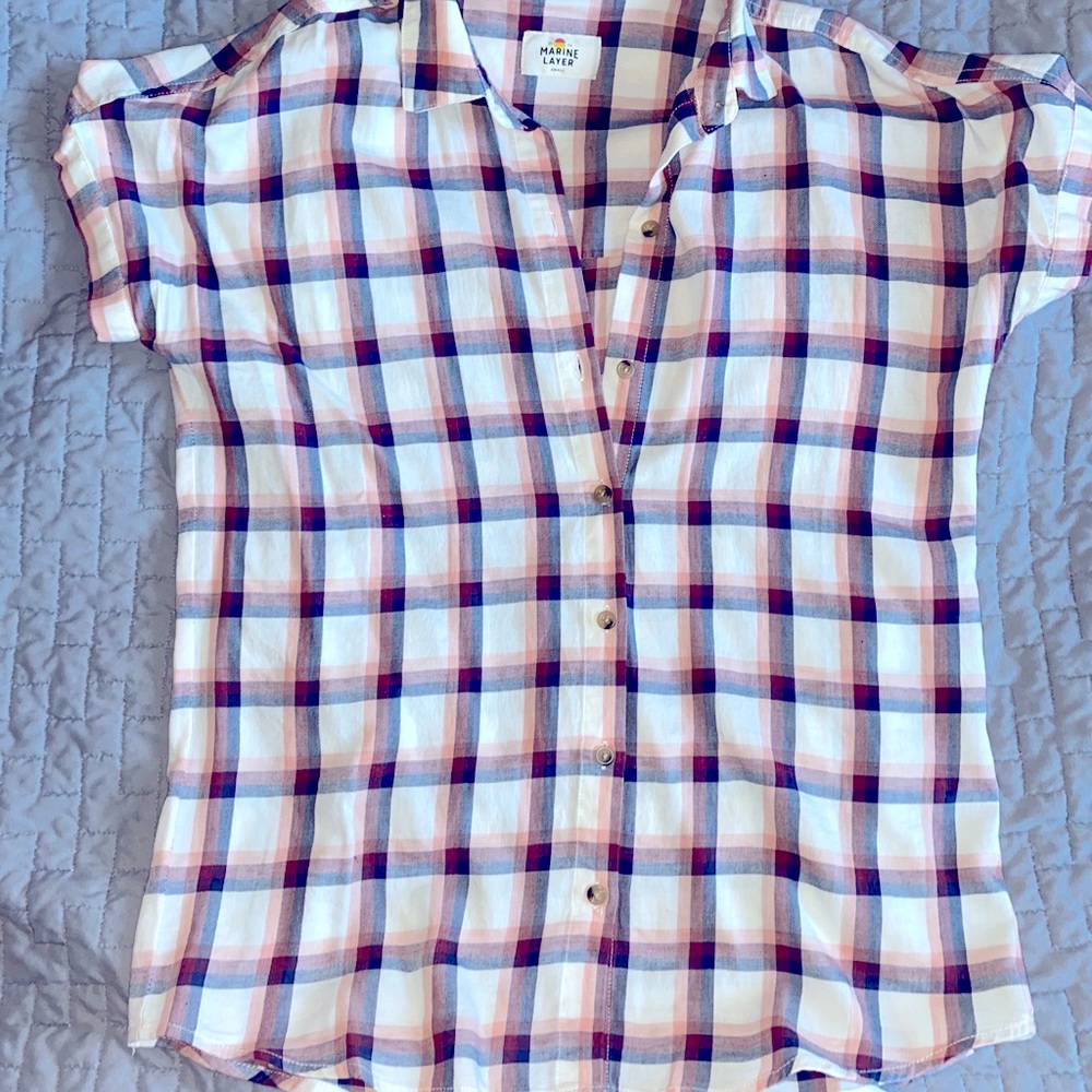 NWOT never worn Marine Layer plaid shirt
